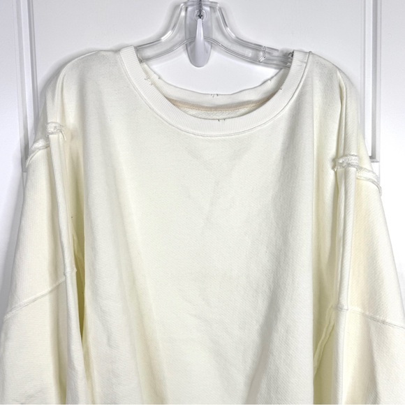 FREE PEOPLE We The Free NEW Camden Sweatshirt Size L White - Picture 4 of 12